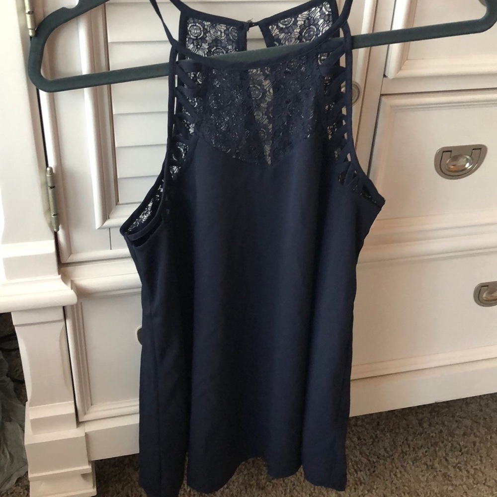 Navy Blue Blouse